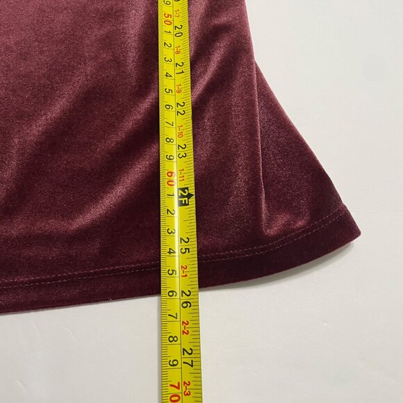Loft Burgundy Velvet Spaghetti Strap Camisole Top Womens Size M - Picture 7 of 7